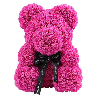 

Artificial Flowers Rose Bear Soap Preserved Flower Valentine Day Gifts