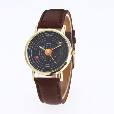 

Creative Design Solar System Watch Fashion Women Quartz Watches Casual Ladies Leather Wrist Watch Relogio Feminino Gift