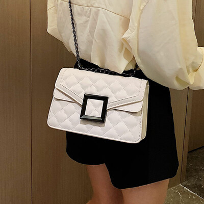 

French niche rhombic chain bag female 2019 new Korean version of the wild single shoulder slung fashion simple small square bag