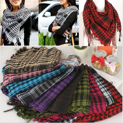 

Latest Women Men Unisex Arab Shemagh Keffiyeh Palestine Scarf Shawl Wrap Scarves