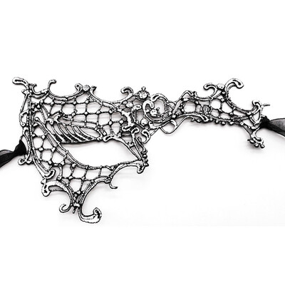 

Halloween Costume Ball Temperament And Interest Thickening Gold Stamping Lady Lace Big One-eye Party Eye Mask