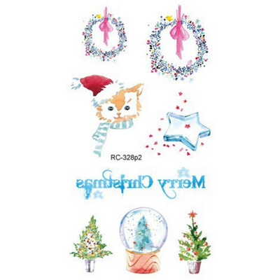 

〖Follure〗Christmas Party Fashion Tattoo Sticker Pattern Bronzing Stickers