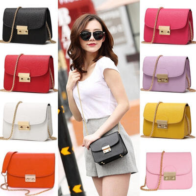 

Women Leather Small Handbag Satchel Messenger Cross Body Shoulder Bag Purse