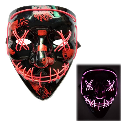 

Halloween Mask LED Maske Light Up Party Masks Neon Maska Cosplay Mascara Horror Mascarillas Glow In Dark Masque 10 Colors