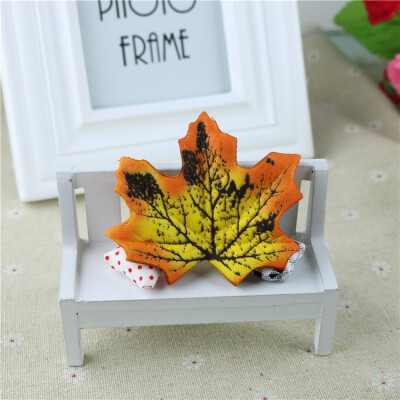 

FUNNYBUNNY 50PCS Maple Leaves Artificial Autumn Fall Leaves Multicolor Mixed Garlands Art Scrapbooking Wedding House Decorations