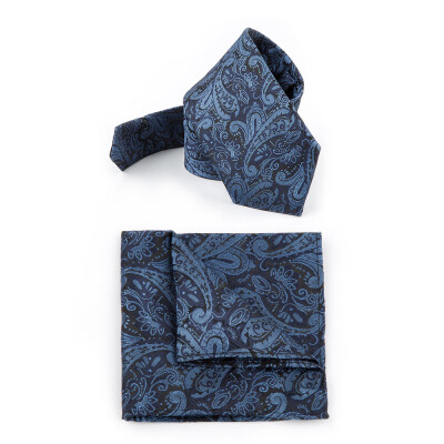 

Wholesale Mens Tie Towel Set Cashew Flower Business Polyester Pocket Towel Groom Wedding Groomsman Tie Set