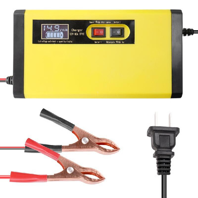 

12V 8A Full Automatic Car Battery Charger Intelligent Fast Power Charging Pulse Repair Chargers Wet Dry Lead Acid Battery-chargers