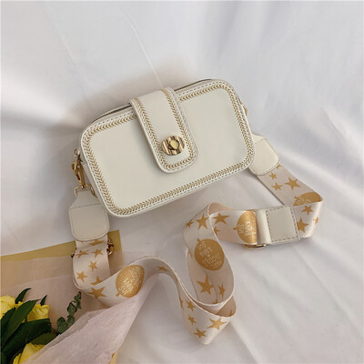 

Summer fashion bag new 2019 shoulder slung bag ins Korean version of Joker broadband texture small square bag
