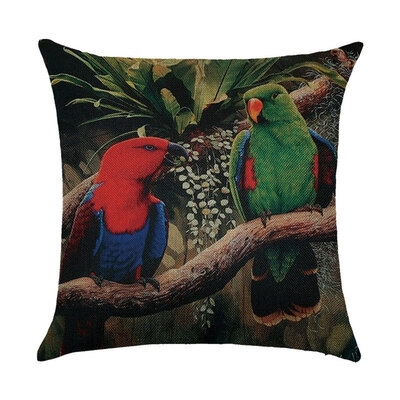 

Colorful Pillow Case Cushion Cover Sofa Bed Car Tree Birds Home Decor 18X18"