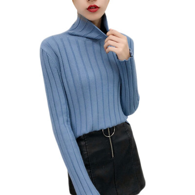 

Women Autumn Sweater Fashion Turtleneck Knitting Top Long Sleeve Casual Sweater Pullovers