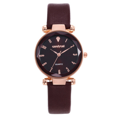 

Hot trend diamond cut surface belt watch men&women outdoor leisure sports fashion watch