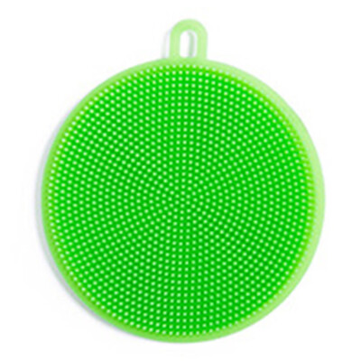 

Silicone Washing Up Brush Kitchen Household Scouring Pad Brush Pot Artifact Wash Pot Brush Yellow