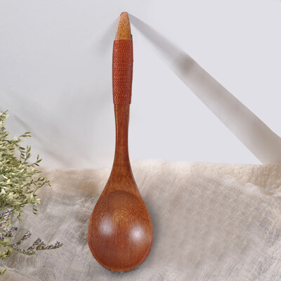 

Toponeto Wooden Spoon Fork Bamboo Kitchen Cooking Utensil Tools Soup-Teaspoon Tableware