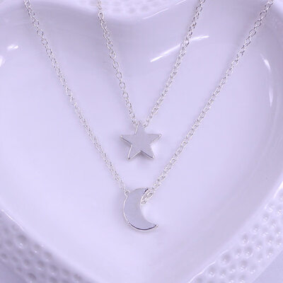 

Sale Heart star Pendant Necklace for Women SHORT Chain Gift Ethnic Bohemian Choker Necklace drop shipping