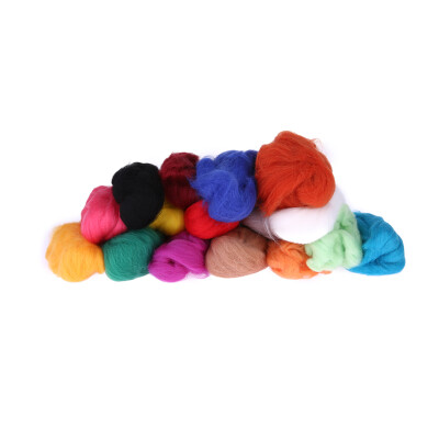 

16 Colors Wool Felt Needles Felt Tool Set Needle Felting Mat Starter Kit