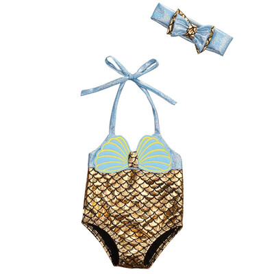 

Cute Toddler Baby Kids Girls Mermaid Shell Bikini Swimsuit Swimwear Bathing Suit Summer Beachwear Clothes