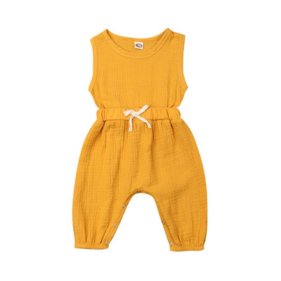 

Newborn Baby Boys Girl Kids Linen Bodysuit Romper Jumpsuit Clothes Sunsuit