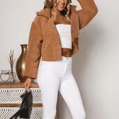 

Women Casual Fluffy Fur Coat Jacket Autumn Winter Warm Long Sleeve Outwear