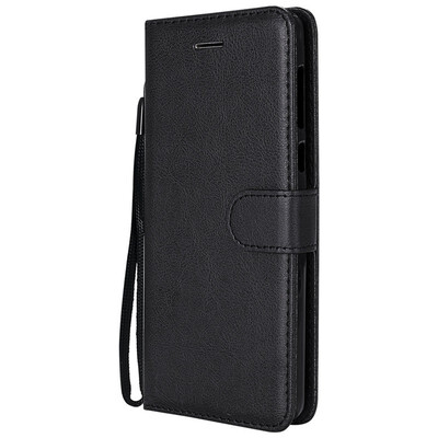 

Luxury Simple Solid Color Case For Motorola Moto G6 2018 Version Leather Card Slot Lanyard Phone Cover New Fundas P06G