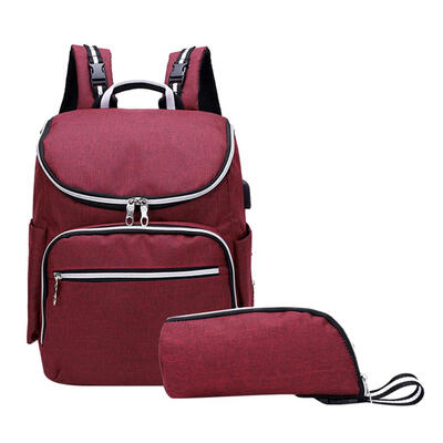 

Women Mummy Backpacks Zipper Large Capacity Travel Purse Shoulder Handbags