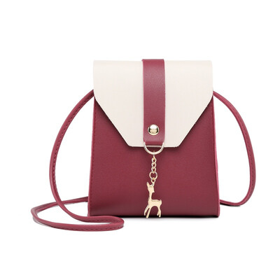 

2019 New Women Girls Casual Hot Sales Cute Female Bags Hit Color Cover Type Shoulder Mobile Phone Bag Messenger Purse