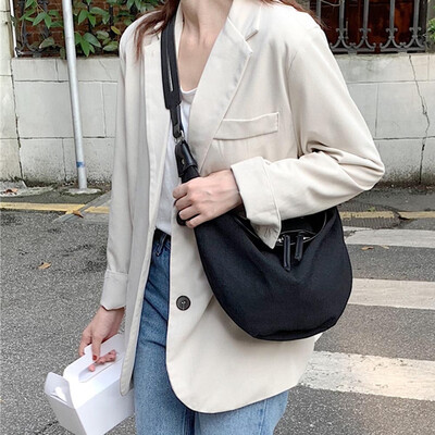 

Women&39S Canvas Shoulder Bags Shopping Bags Soft Crossbody Bag Casual Cloth Tote Schoolgirl Bag Ladies Fashion Bag