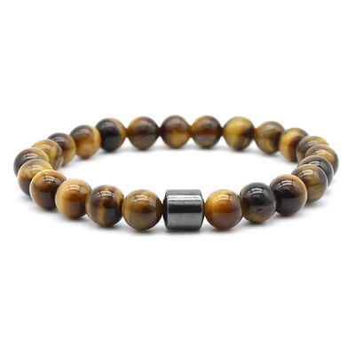 

Stone Beads Hematite Bracelets Bangles Women Men Essential Oil Diffuser Bracelets