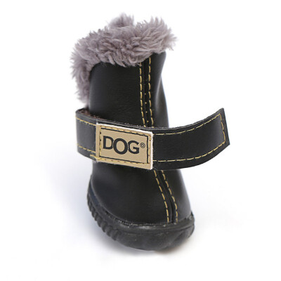 

4 Pcslot dog warm shoes pet claw protector Anti-slip Wear-resistance Snow Boots breathable waterproof rain shoes For dog