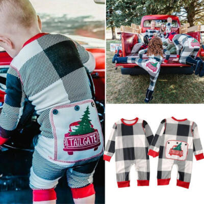 

US Baby Boy Girl Xmas Christmas Long Sleeve Romper Bodysuit Jumpsuit Outfit Set