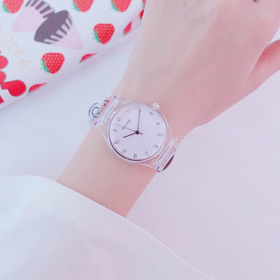 

Watch female high school students Korean version of simple&lovely girl Japanese soft sister transparent jelly silicone Candy-c
