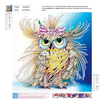 

Full Drill Round Diamond 5D DIY Diamond Painting Owl Diamond Embroidery Cross Stitch Rhinestone Mosaic Painting New 0259