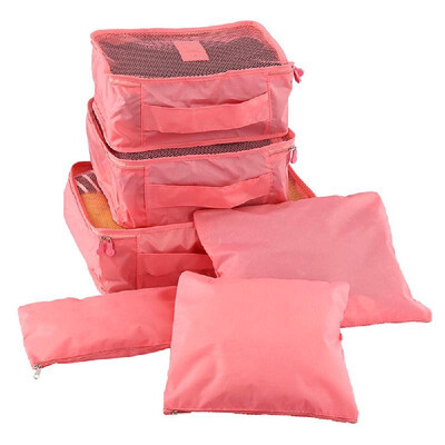

6pcsset Lightweight Luggage Travel Bags Men&Women Packing Cubes Organizer Compression Pouches Fashion Double Zipper Waterpro