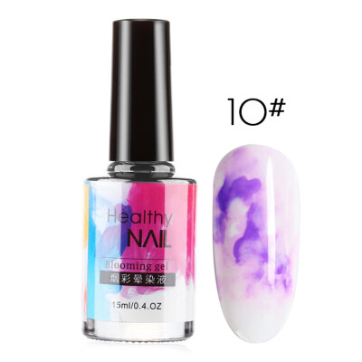 

15 ML Watercolor Ink Nail Polish Blooming Gel Smoke Effect Smudge Bubble DIY Varnish Manicure Nail Art Set Easy to wear