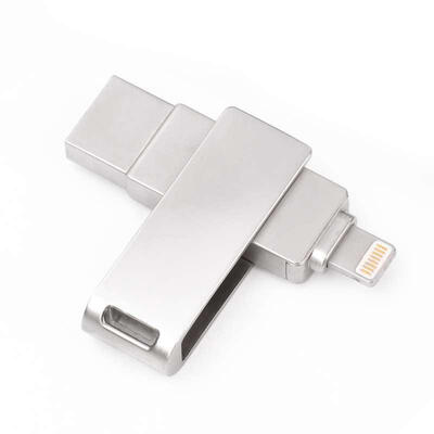 

Y15 High Speed USB 30 Flash Drive For IPhone IPad 16GB 32GB 64GB 128GB Memory Stick With Rotating Metal Cover