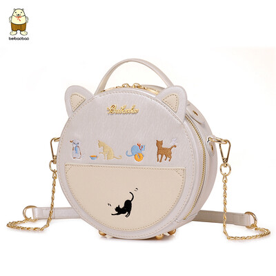 

Small bag girl 2019 new small round bag Messenger bag chain mini womens bag small fresh&lovely cute