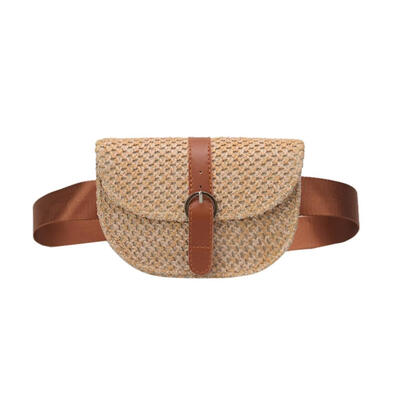 

Women Straw Waist Chest Bag Small Holiday Beach Shoulder Messenger Bags