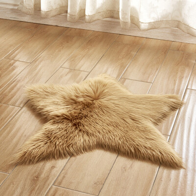 

Toponeto Pentagram floor mat Non Slip Rug Mats Hairy Soft Fluffy Faux Fur Carpet Mat Home