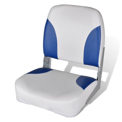 

Boat Seat Foldable Backrest with Blue-white Pillow 161"x142"x189