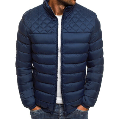 

2019 Mens Hooded Warm Cotton Thicken Mid Down Padded Jacket Coat Overcoat Plus