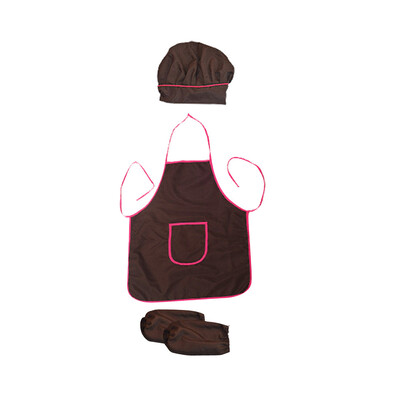 

Siaonvr Children Waterproof Cartoon Kitchen Cooking Bib Apron Apron Sleeve 3 Set