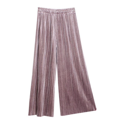 

new autumn winter fashion New Women Brief design soft touching elegant wide leg pants officre lady trousers