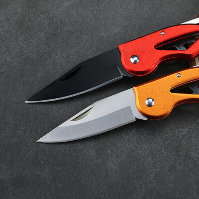 

Multifunction Outdoor Mini Key Ring Cut Camping Stainless Steel Handle Survival Cutter Rescue Tool