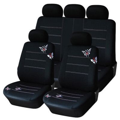 

Universal Butterflies Butterflypattern Embroidered Car Seat Cover Universal Fit Most Vehicles Seats Interior Accessories Black Sea