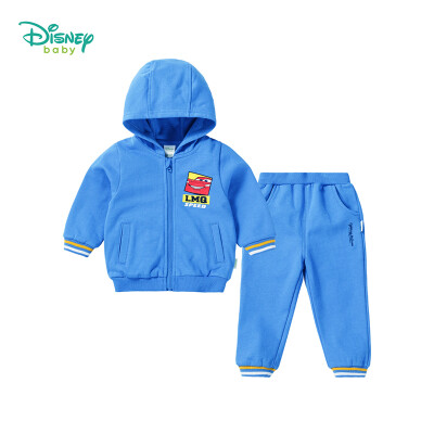 

Disney Childrens Wear Boys Suit Cartoon Casual Handsome Hooded Fleece Sweater Long Sleeve Pants Two-piece Set 183T840 Blue 12 Months Height 80cm