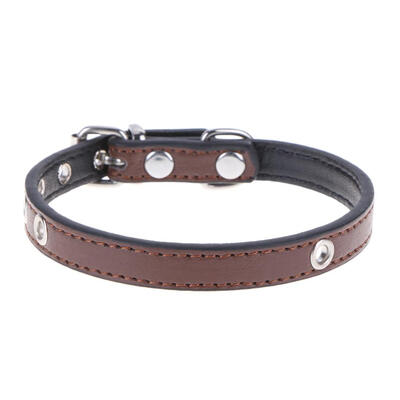 

Personalized Dog Collar Soft PU Leather for Puppy Cat Pet Neck Belt Strap