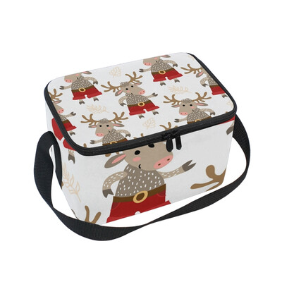 

ALAZA Lunch Box Insulated Lunch Bag Large Cooler Deer Patter Tote Bag