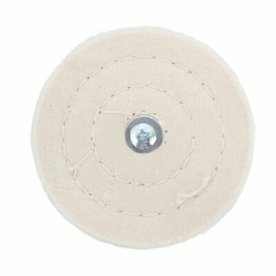 

2pcs 6mm Cloth Buffing Polishing Wheel Arbor Buffer Polish Grinder White Pad