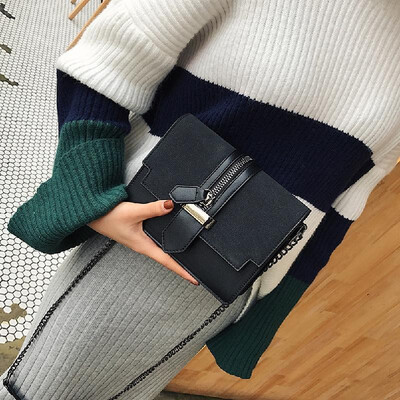 

Women PU Messenger Bag Chain Shoulder Strap Leather Girls Clutch Small Casual Crossbody Bag