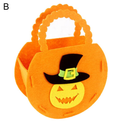 

Portable Halloween Pumpkin Shape Candy Bag Storage Bucket Trick or Treat Decor