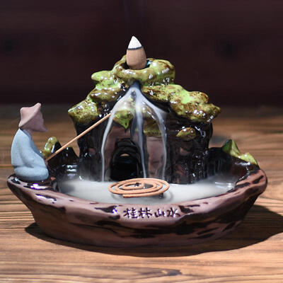 

Greensen Ceramic Incense Holder Censer Smoke Backflow Incense Burner Decor Ornament